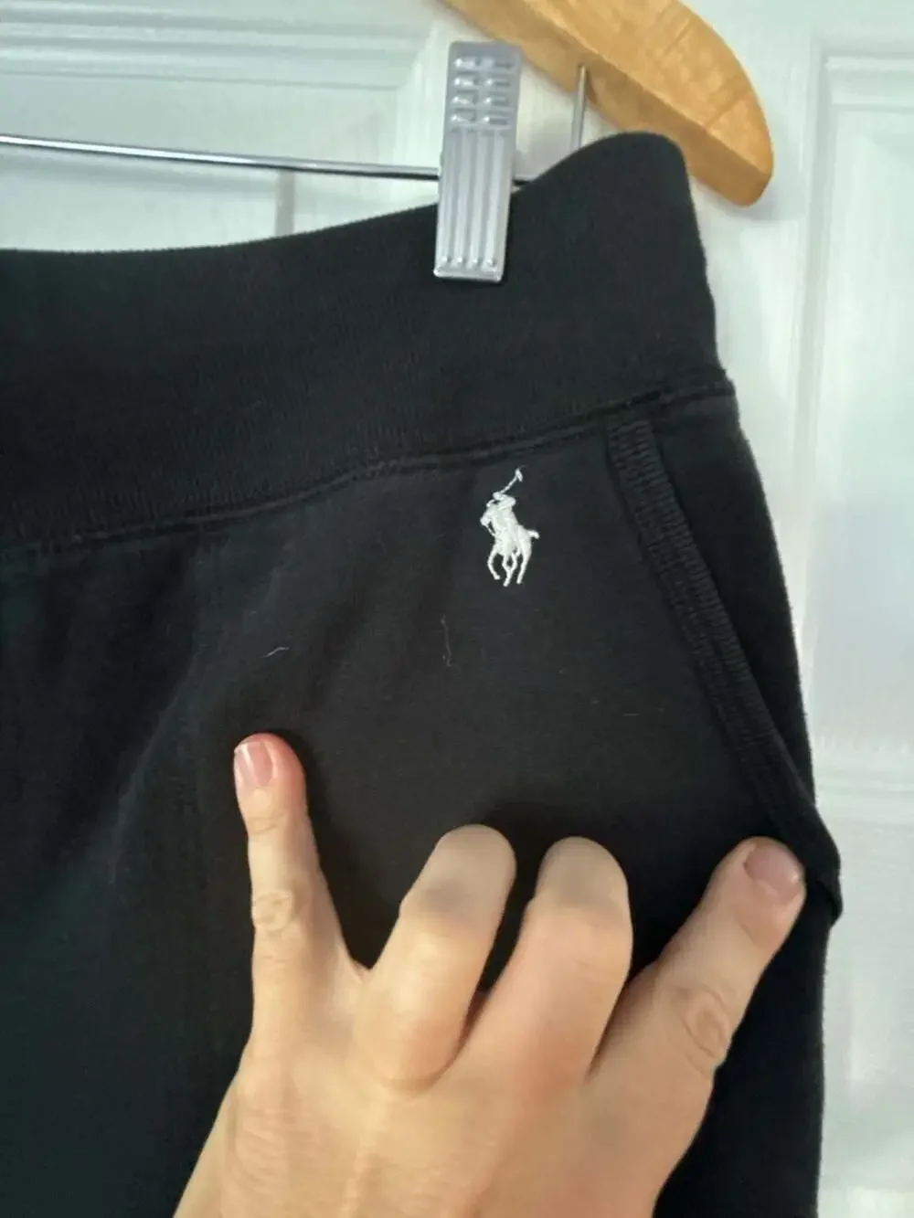 Polo Ralph Lauren Black Cotton Fleece Jogger Sweatpants